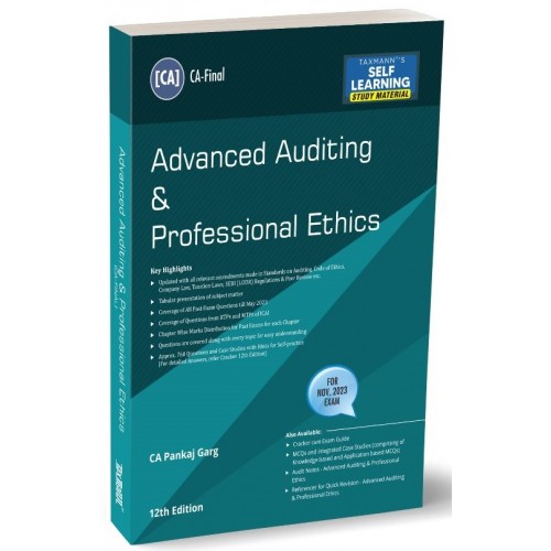 Taxmann's Advanced Auditing & Professional Ethics for CA Final November 2023 Exam by CA. Pankaj Garg